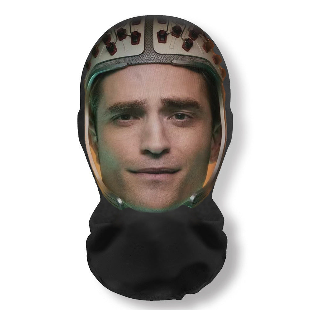 3Pcs Funny Printed Full Face Mesh Mask – Breathable Cosplay Hood for Parties & Street Style