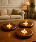 Wooden Eye Candle Holder