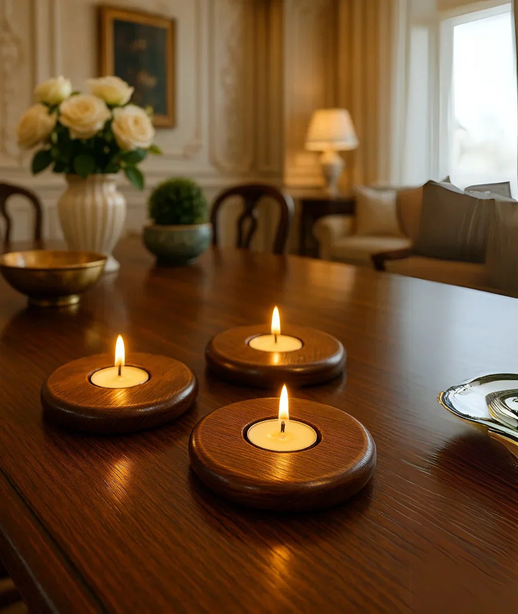 Wooden Eye Candle Holder