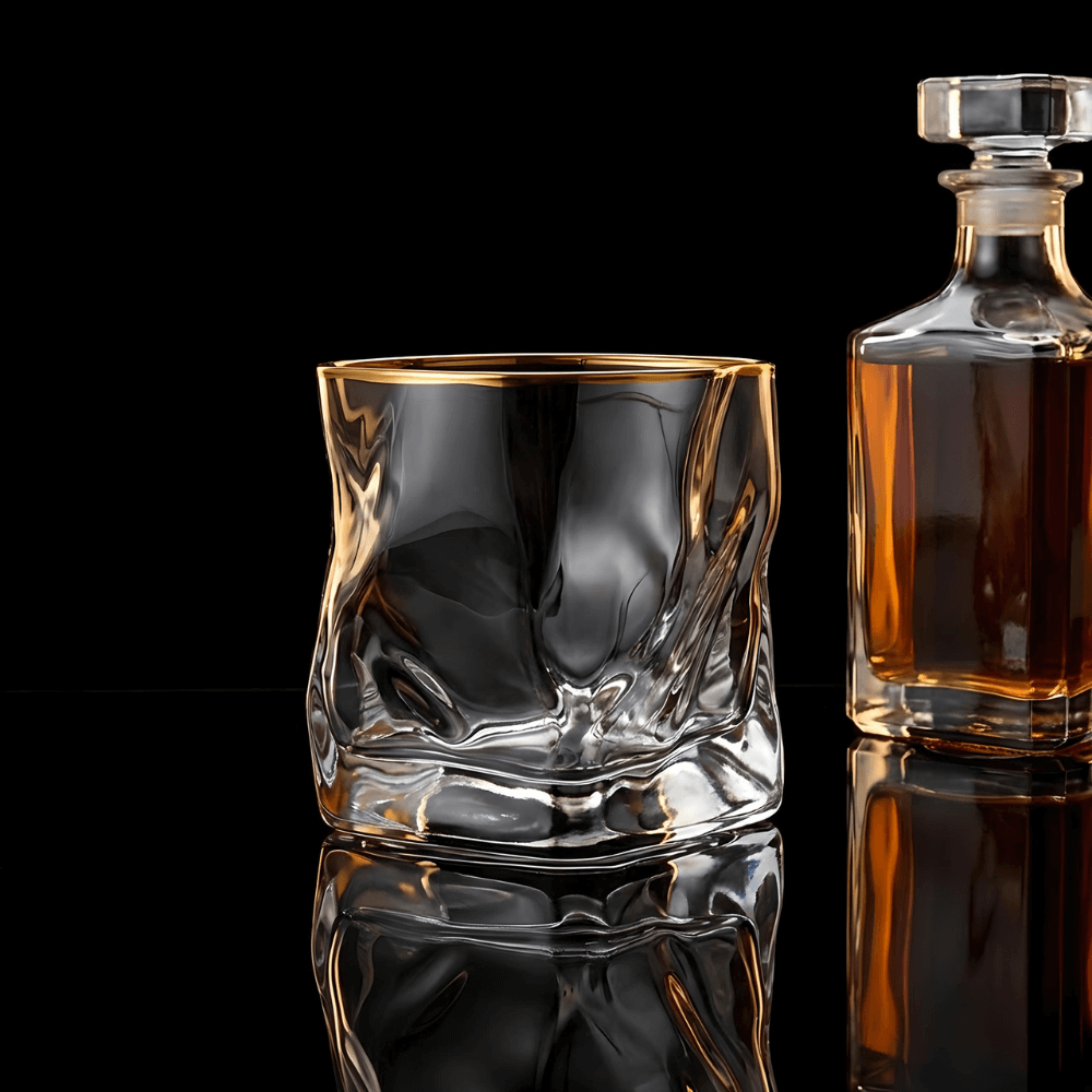 Gold Hoshi Japanese Crystal Whisky Glass