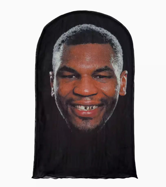 3Pcs Funny Printed Full Face Mesh Mask – Breathable Cosplay Hood for Parties & Street Style