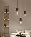 Woodpecker Timber Stump Pendant Lamp (Natural Wood Finish)