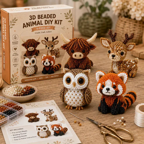 ⏰LAST DAY $20 OFF - 🧵✨ Tiny 3D Beaded Animal DIY Kit!!!