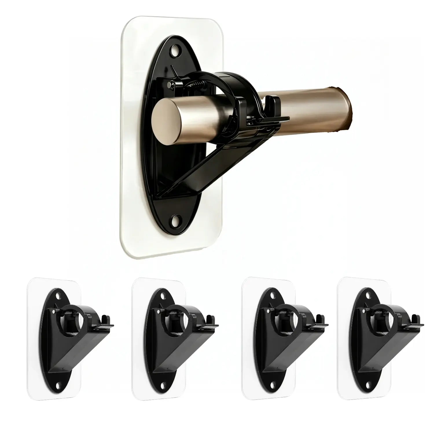 🏠🔨 New Self Adhesive Rod Brackets, No Drill Needed Curtain Rod Holders