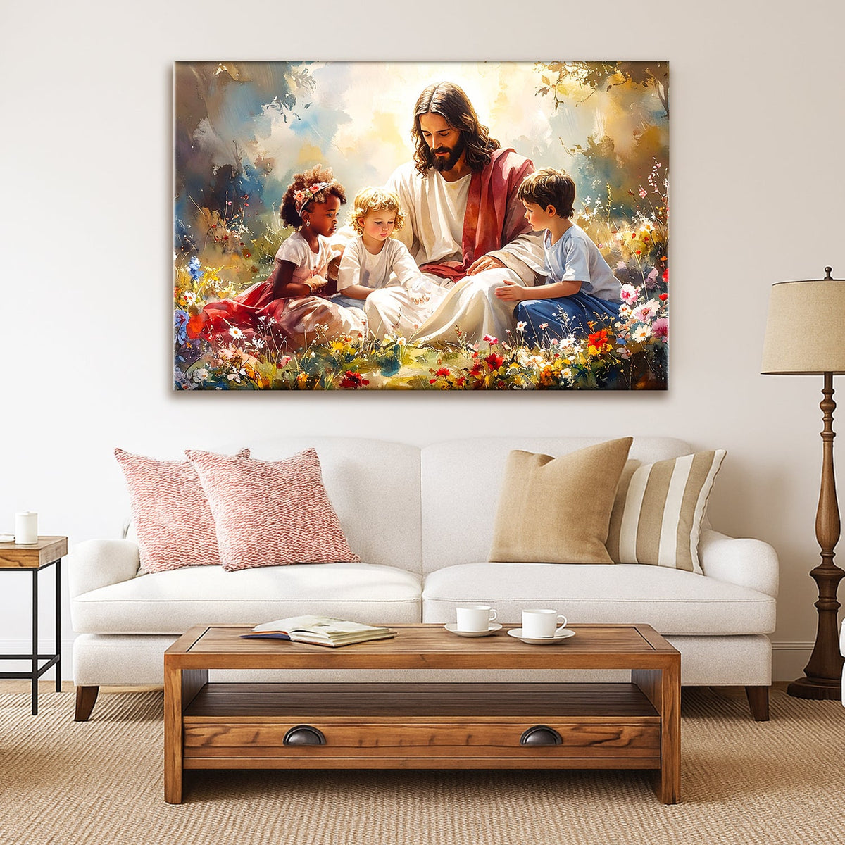 Jesus With Children Faith Wall Art VIII