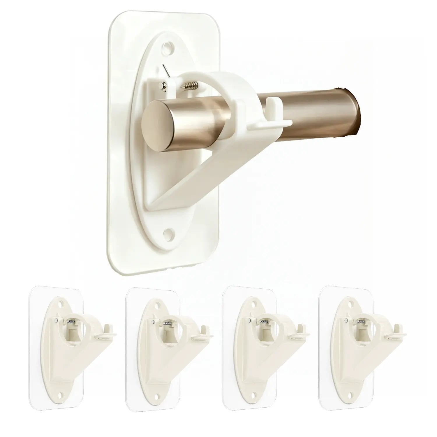 🏠🔨 New Self Adhesive Rod Brackets, No Drill Needed Curtain Rod Holders