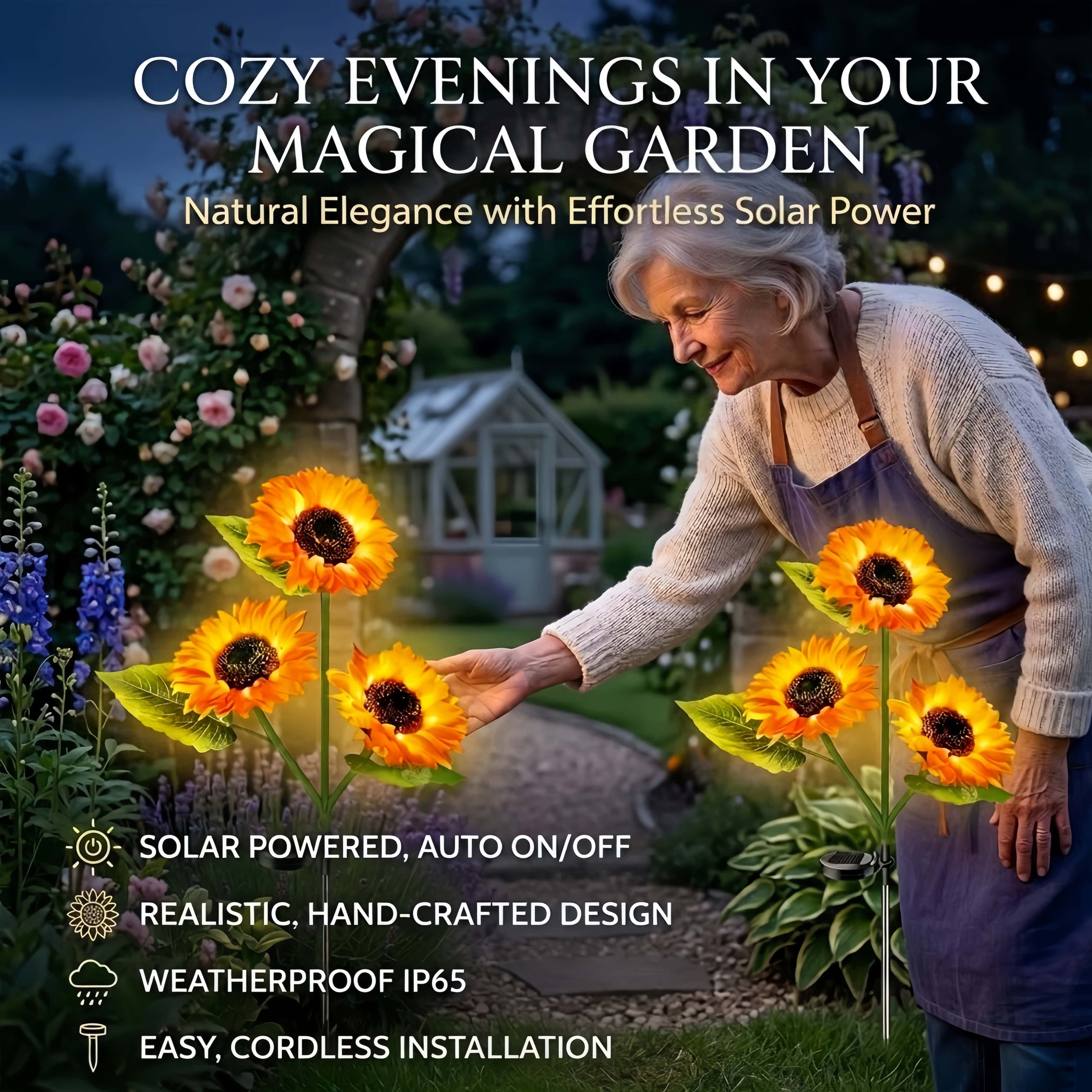 🌻 49% OFF🔥Solar Sunflower Garden Lights: Illuminate Your Outdoors with Sun-Kissed Charm