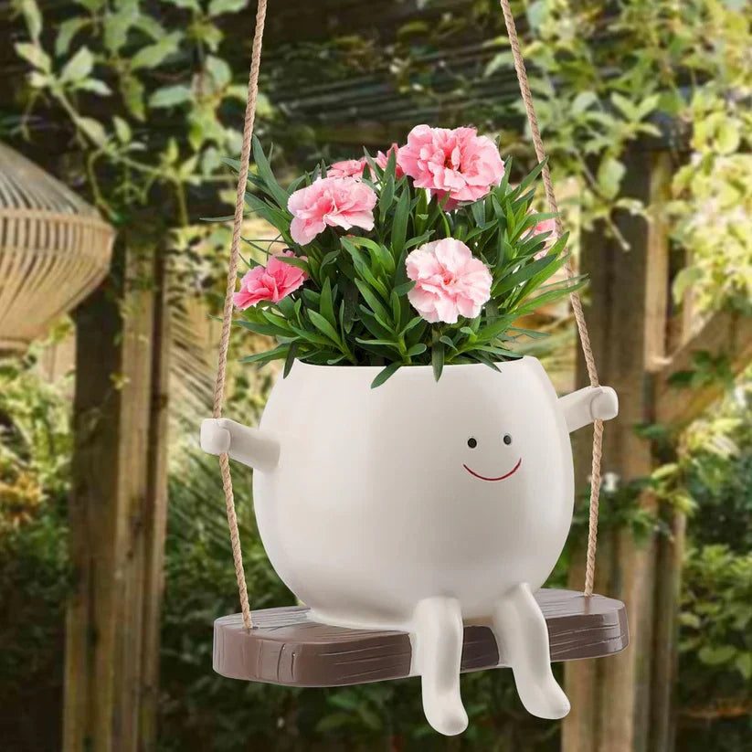 🎉Buy 2 Free Shipping😊Smiley rocking chair flower pot