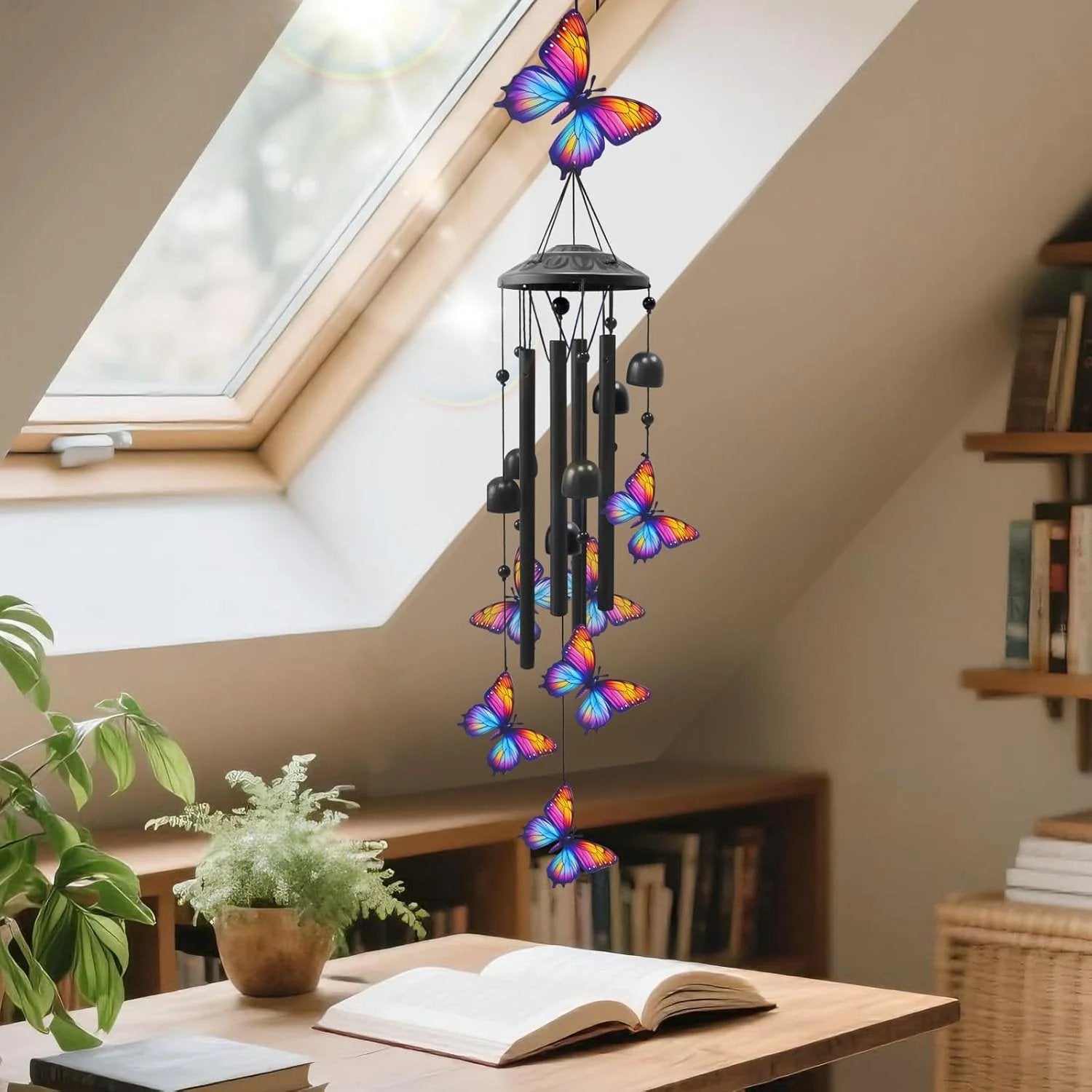 🔥Juneteenth 49% OFF-🐦Vintage Colorful Hummingbird Wind Chime with Metal Tubes and Bells