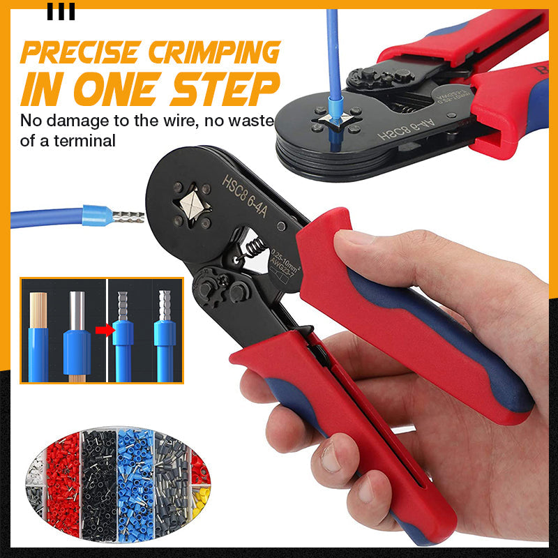 🔥 Hot sale 50% OFF🔥Multifunctional Cold Pressing Electrician Crimping Pliers Set
