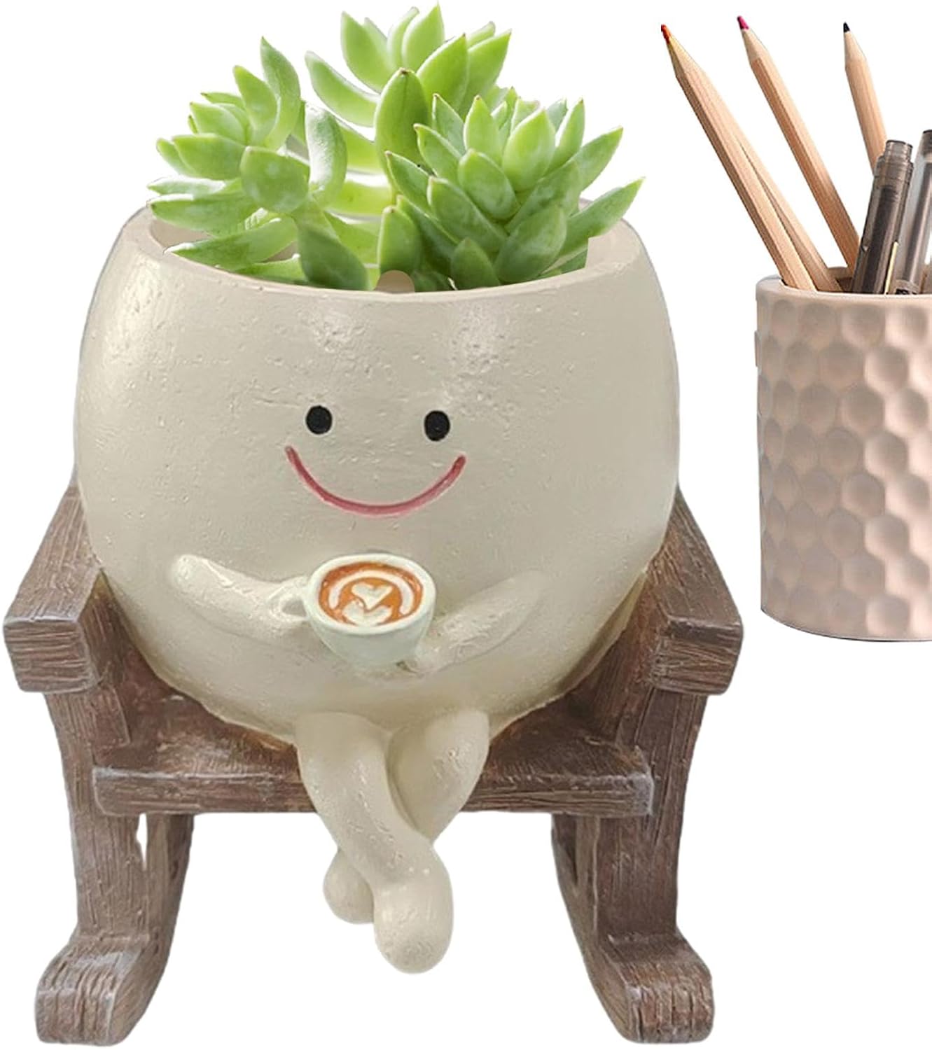 🎉Buy 2 Free Shipping😊Smiley rocking chair flower pot