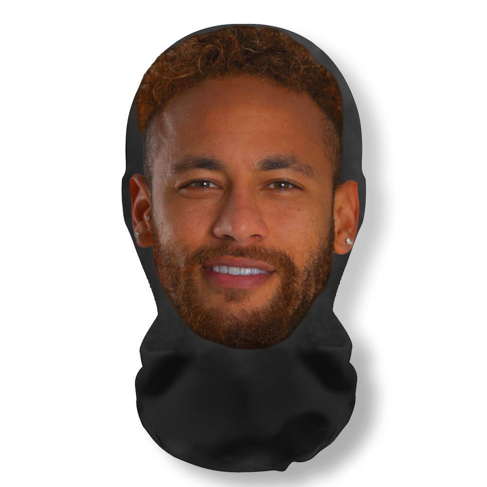 3Pcs Funny Printed Full Face Mesh Mask – Breathable Cosplay Hood for Parties & Street Style