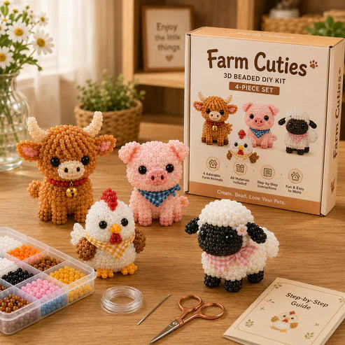 ⏰LAST DAY $20 OFF - 🧵✨ Tiny 3D Beaded Animal DIY Kit!!!