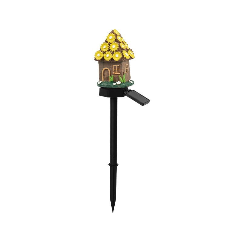 Solar Fairy-Tale Mushroom Cottage Garden Light