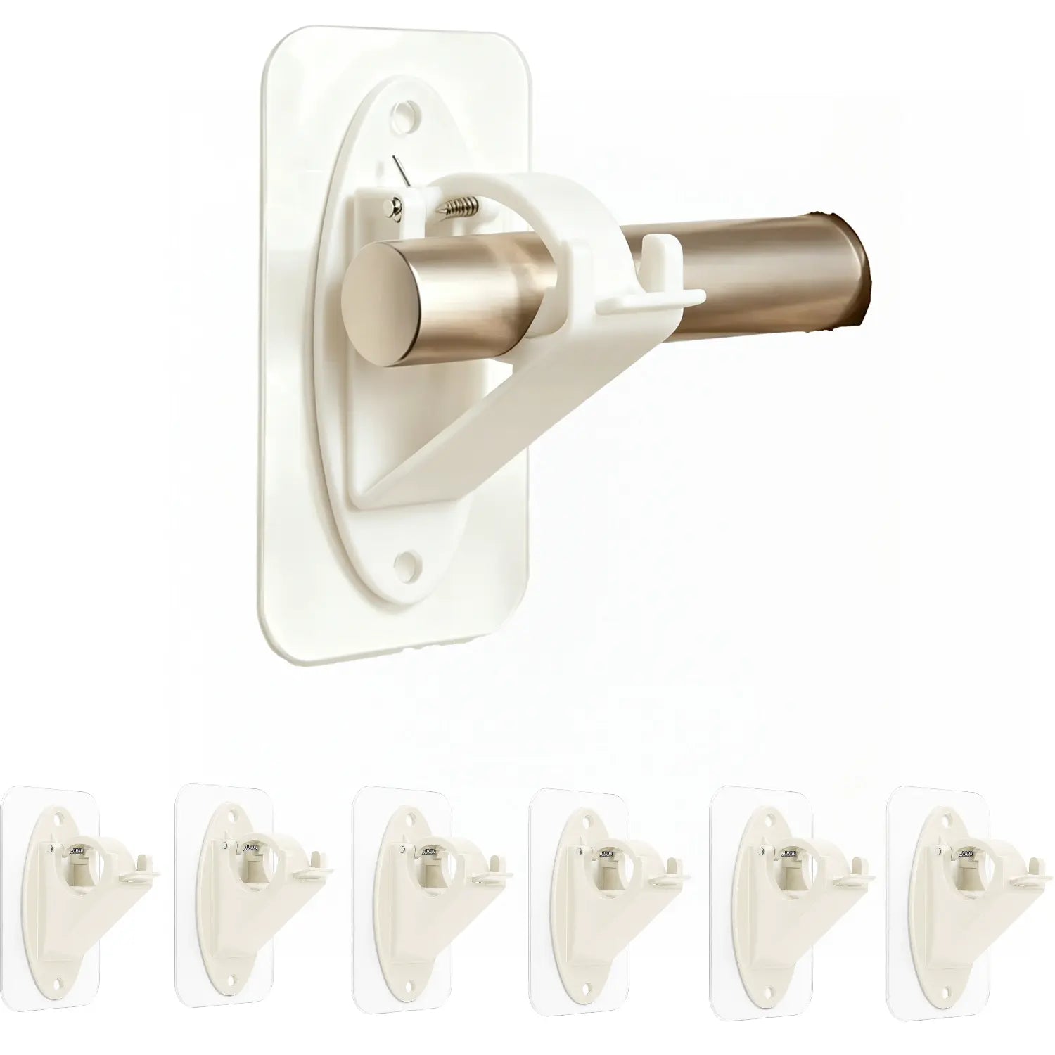 🏠🔨 New Self Adhesive Rod Brackets, No Drill Needed Curtain Rod Holders