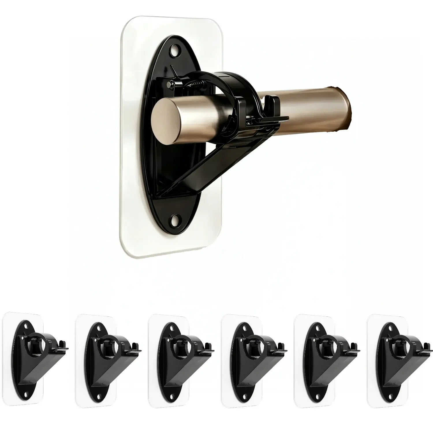 🏠🔨 New Self Adhesive Rod Brackets, No Drill Needed Curtain Rod Holders