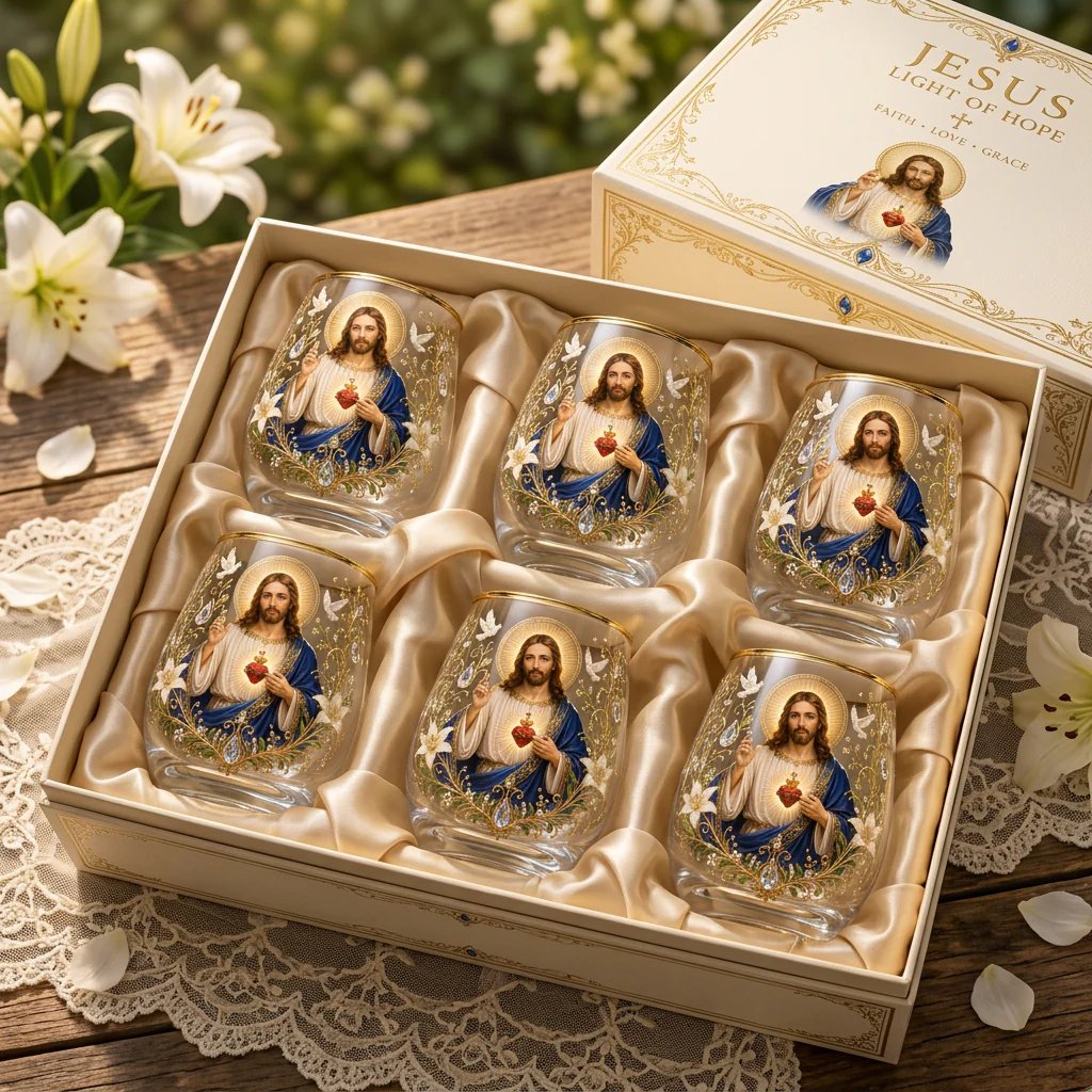 🙏✝️ 2026 Limited Edition “Morning Prayer” Glass Tea Cup ☀️☕ – Faith & Serenity Collection