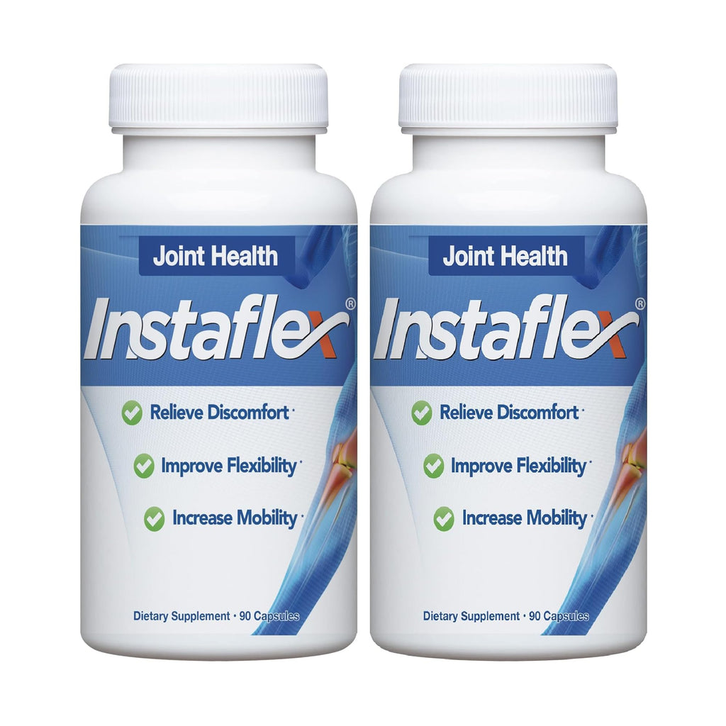 Instaflex Joint Support Supplement - Clinically Studied Joint Relief Blend of Glucosamine, MSM, White Willow, Turmeric, Ginger, Cayenne, Hyaluronic Acid - 90 Capsules