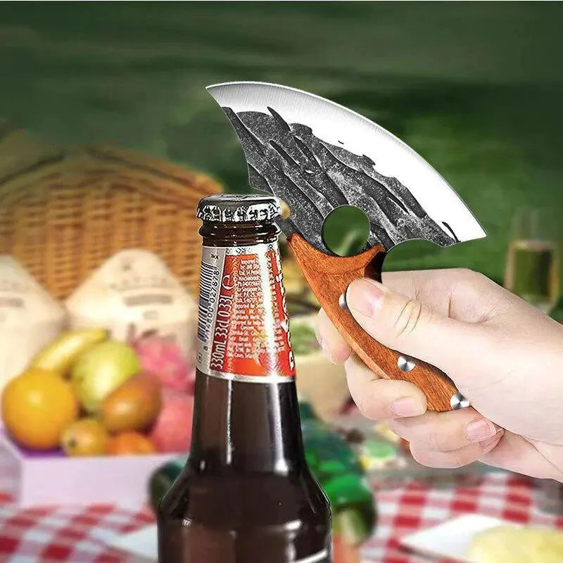 🔪Forged Cleaver Knife Set - Heavy Duty Meat & Vegetable Chef Knives for Kitchen & BBQ