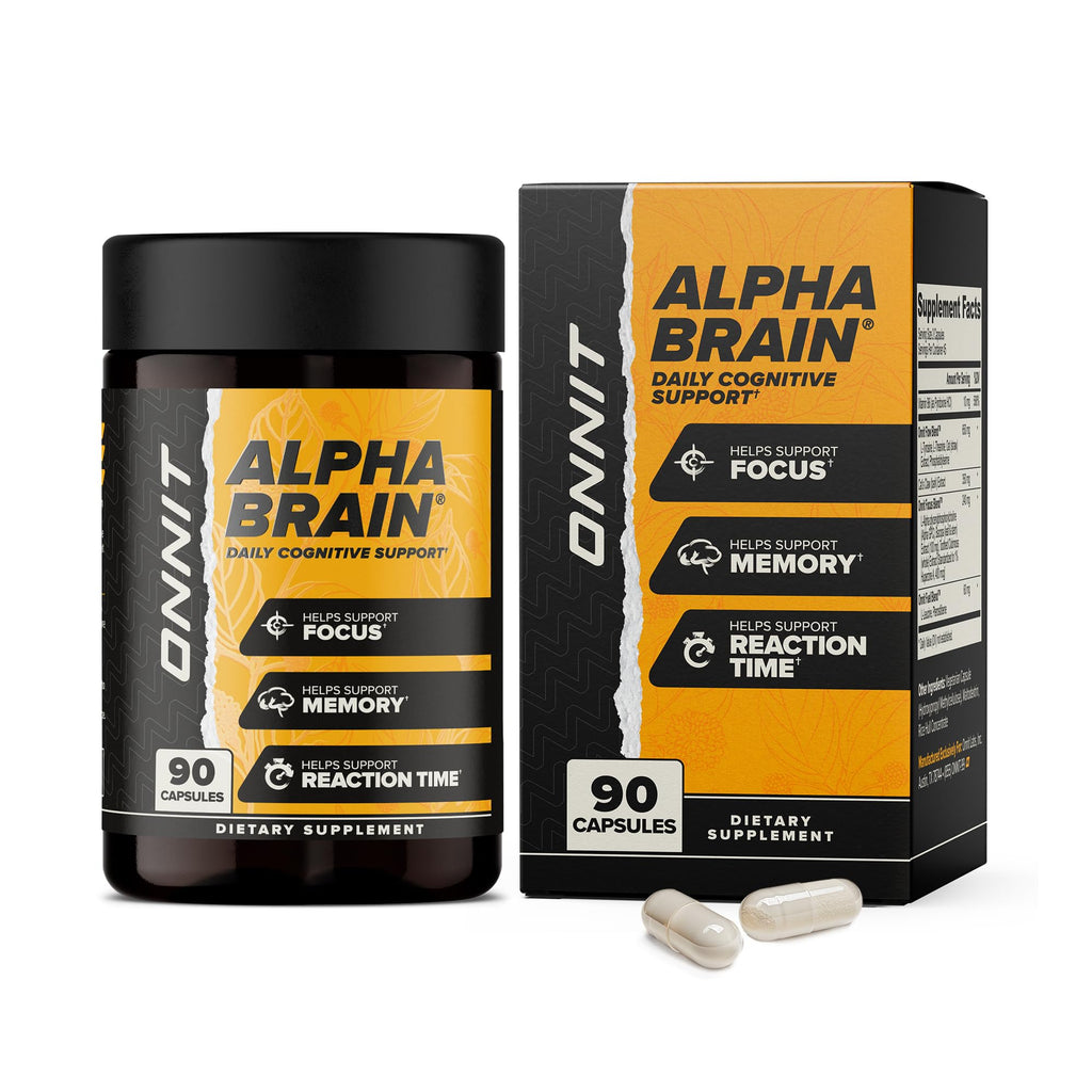 ONNIT Alpha Brain Nootropic Brain Supplement, 90 Count – Focus, Memory, and Mental Clarity Capsules with L-Theanine and Vitamin B6