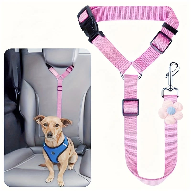 2-in-1 Dog Car Seat Belt & Walking Leash