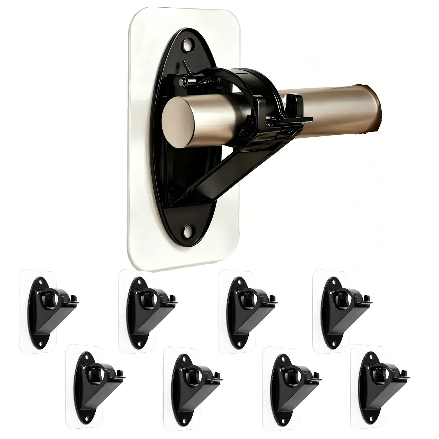 🏠🔨 New Self Adhesive Rod Brackets, No Drill Needed Curtain Rod Holders