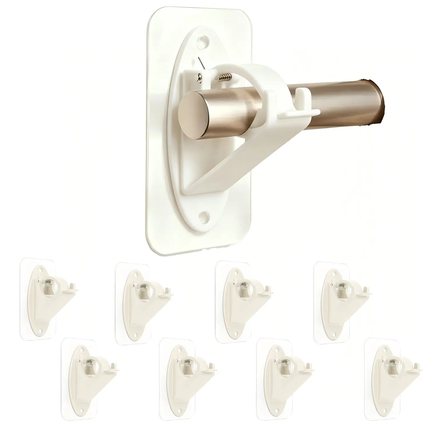 🏠🔨 New Self Adhesive Rod Brackets, No Drill Needed Curtain Rod Holders