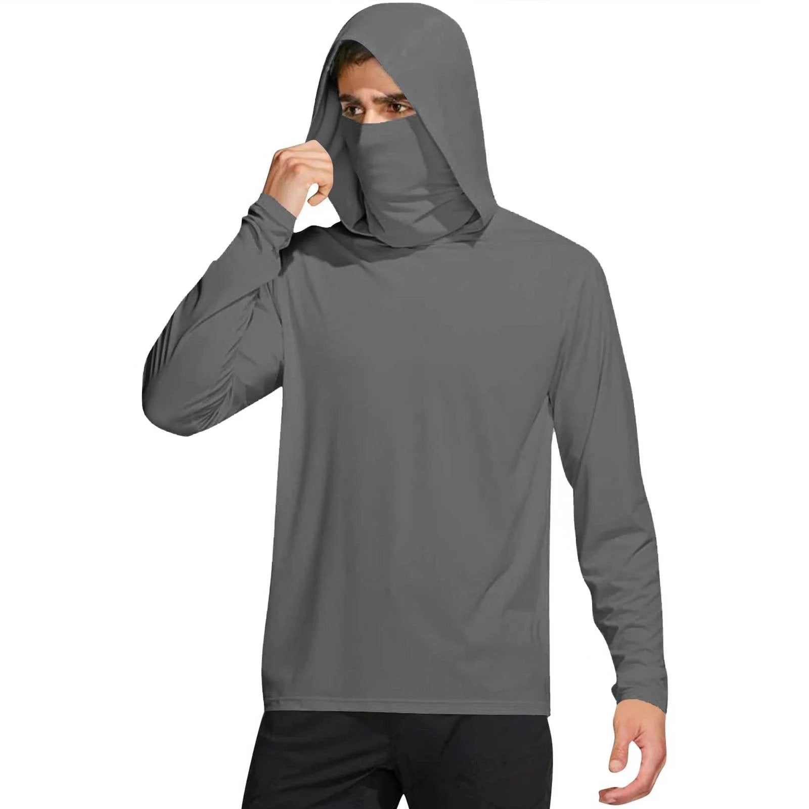 UPF 50+ Fishing Hoodie with Face Cover