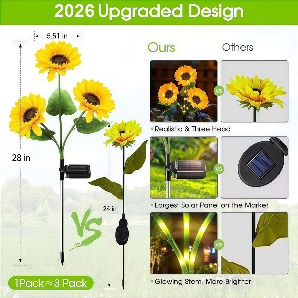 🌻🌞Solar LED Sunflower Garden Lights