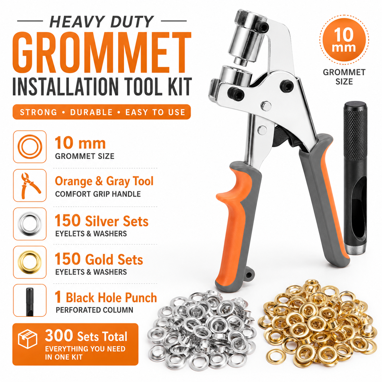 🔧 Heavy Duty Grommet Installation Set