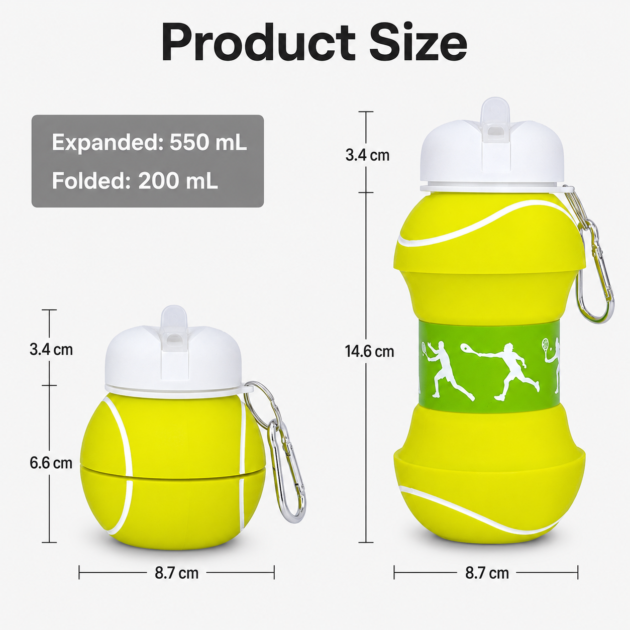 ⚽ Collapsible Soccer Water Bottle