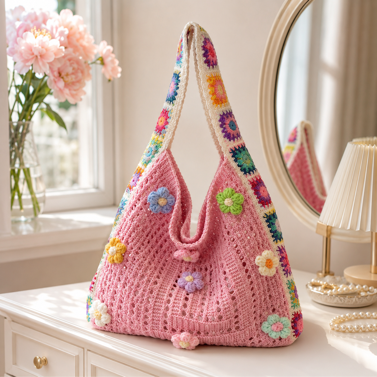 🌸50% OFF TODAY👜 Floral Patchwork Bag Wear It Shoulder or Crossbody