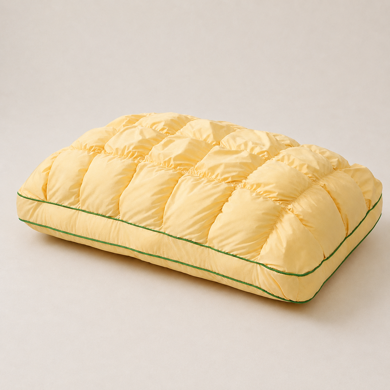 Pineapple Bread Grid Pillow | Dual Layer Fluffy Cooling Bed Pillow, Machine Washable Support Pillow for Side & Back Sleepers