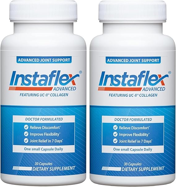 Instaflex Advanced Joint Support Nutritional Supplement Capsule with Doctor Formulated Joint Relief Supplement, Featuring UC-II Collagen & 5 Other Joint Discomfort Fighting Ingredients, 60 Ct