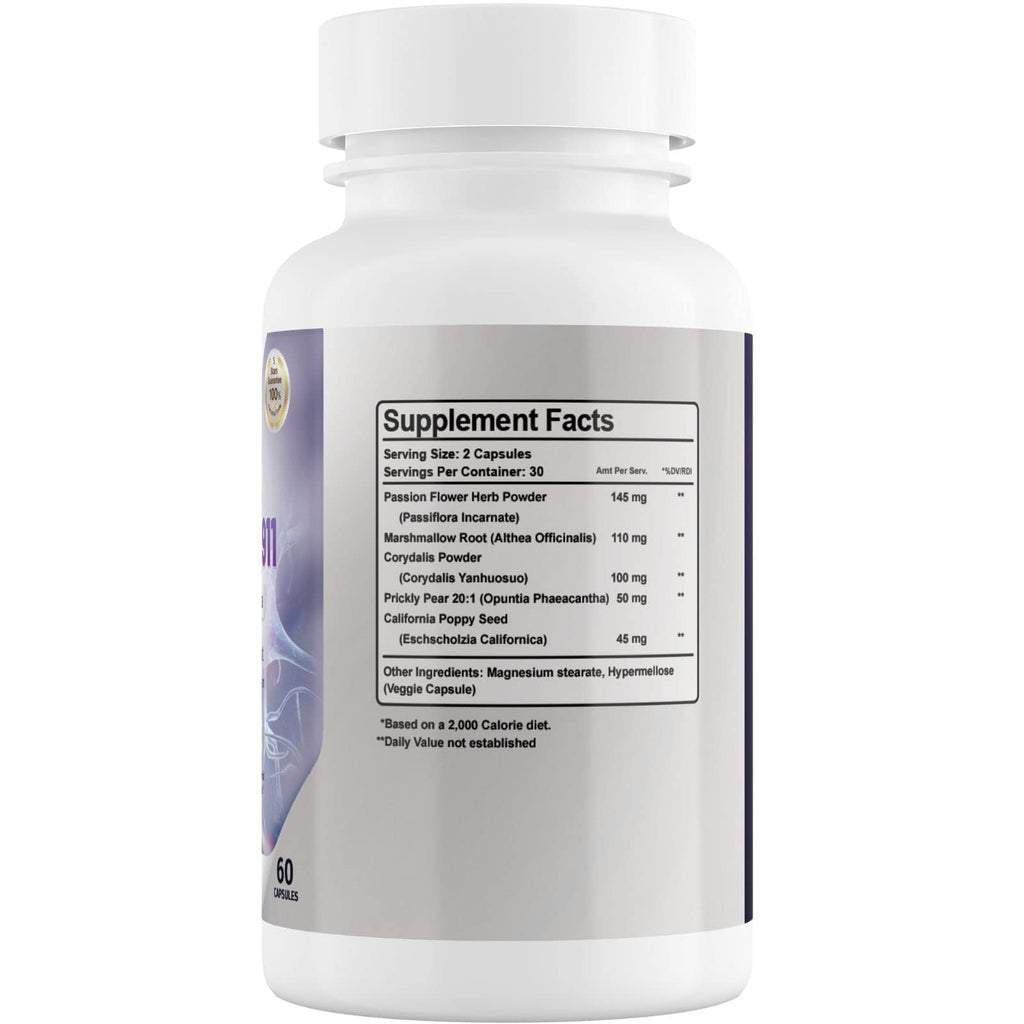 Supplement bottle with label showing 'Supplement Facts' on a white background