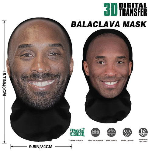 3Pcs Funny Printed Full Face Mesh Mask – Breathable Cosplay Hood for Parties & Street Style