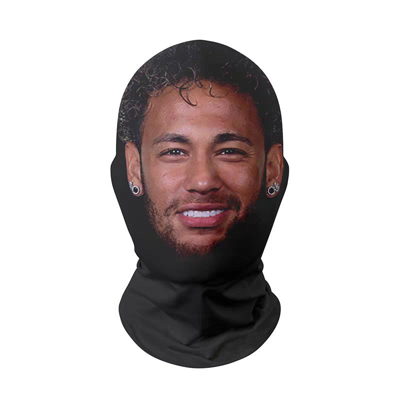 3Pcs Funny Printed Full Face Mesh Mask – Breathable Cosplay Hood for Parties & Street Style