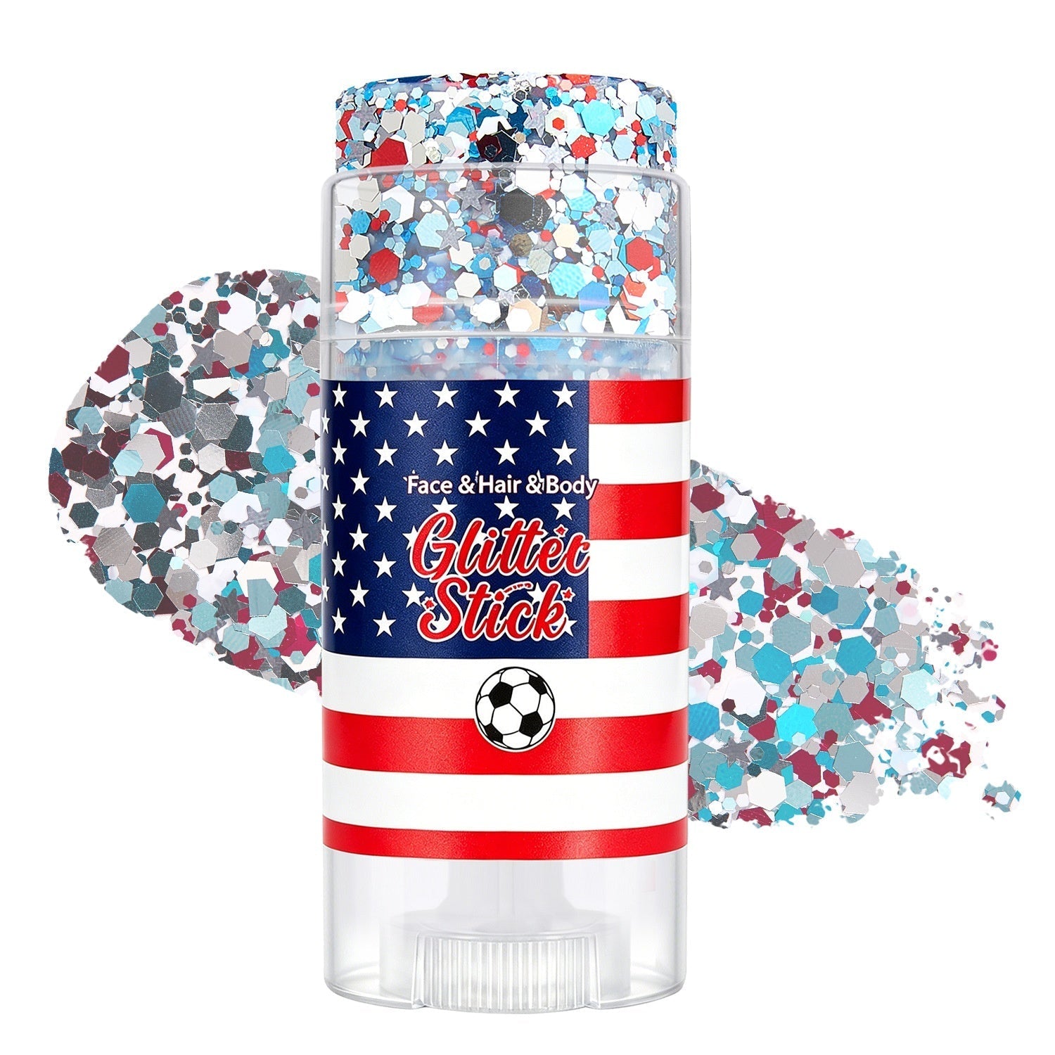 Last Day Promotion!🎁🦅4th of July Glitter Stick✨🔔 Red, White & Blue Body & Hair Sparkle