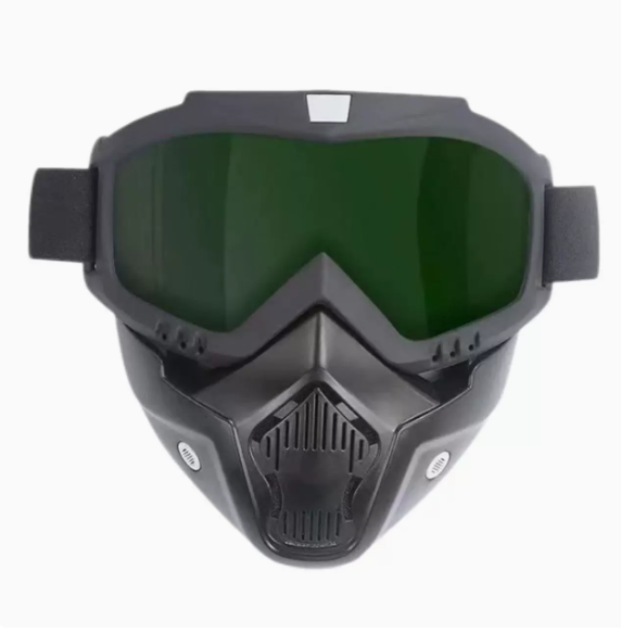 🤿Multi-Functional Protective Face Mask - Auto-Darkening Welding Goggles, Anti-Fog Skiing Shield & Dustproof Yard Work Gear - All-Terrain Safety Mask