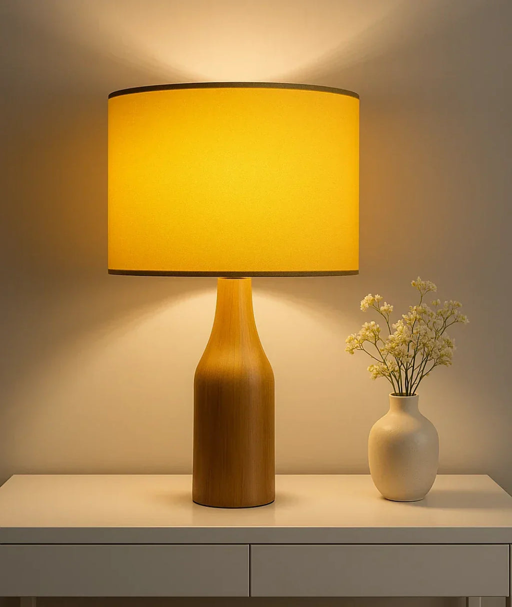 Vector Wooden Bedside Table Lamp
