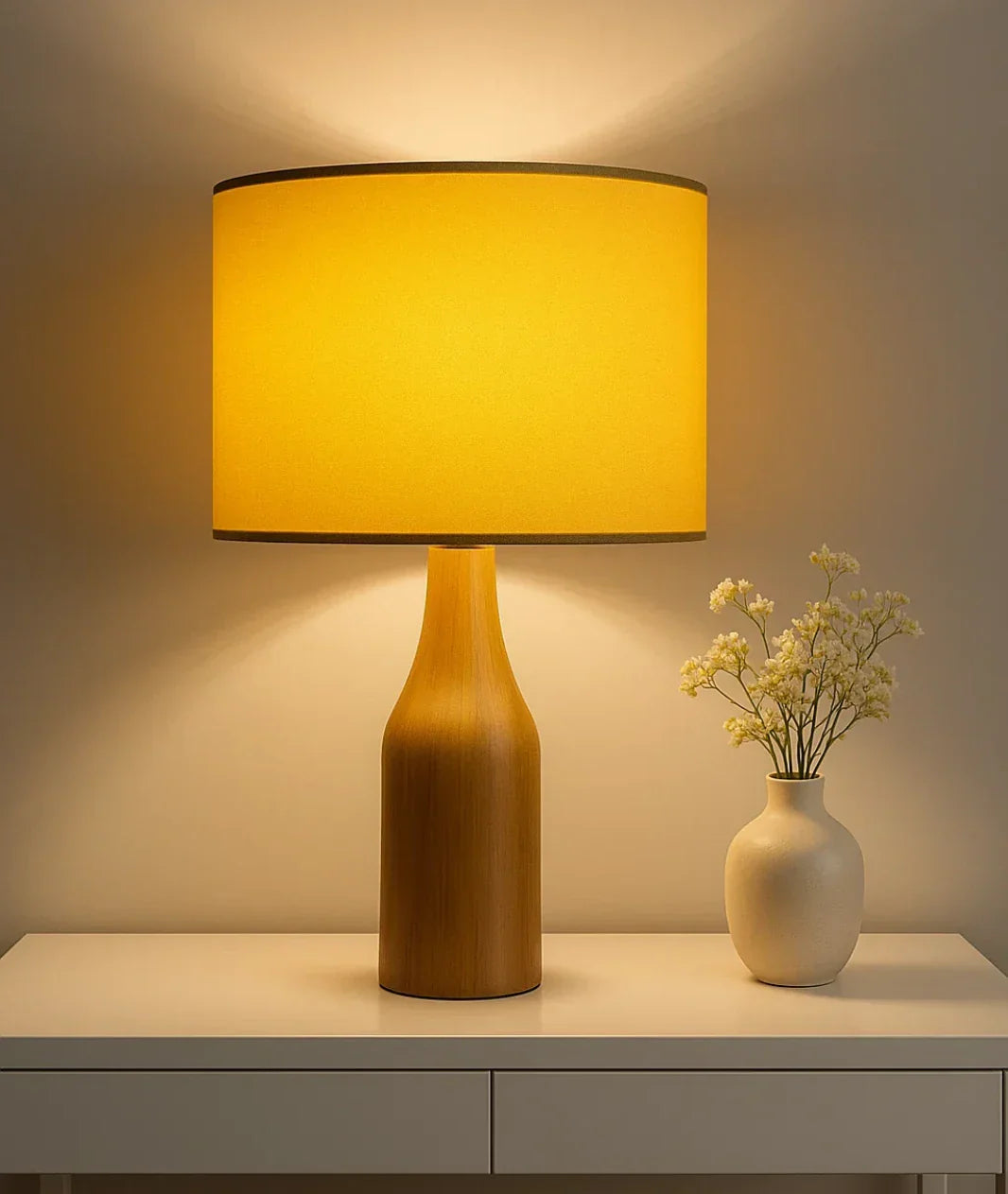 Vector Wooden Bedside Table Lamp