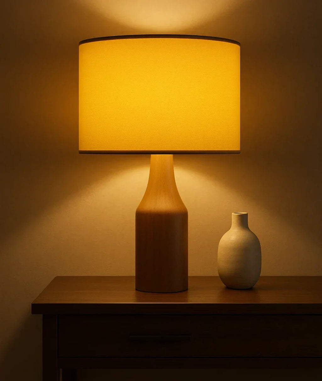Vector Wooden Bedside Table Lamp