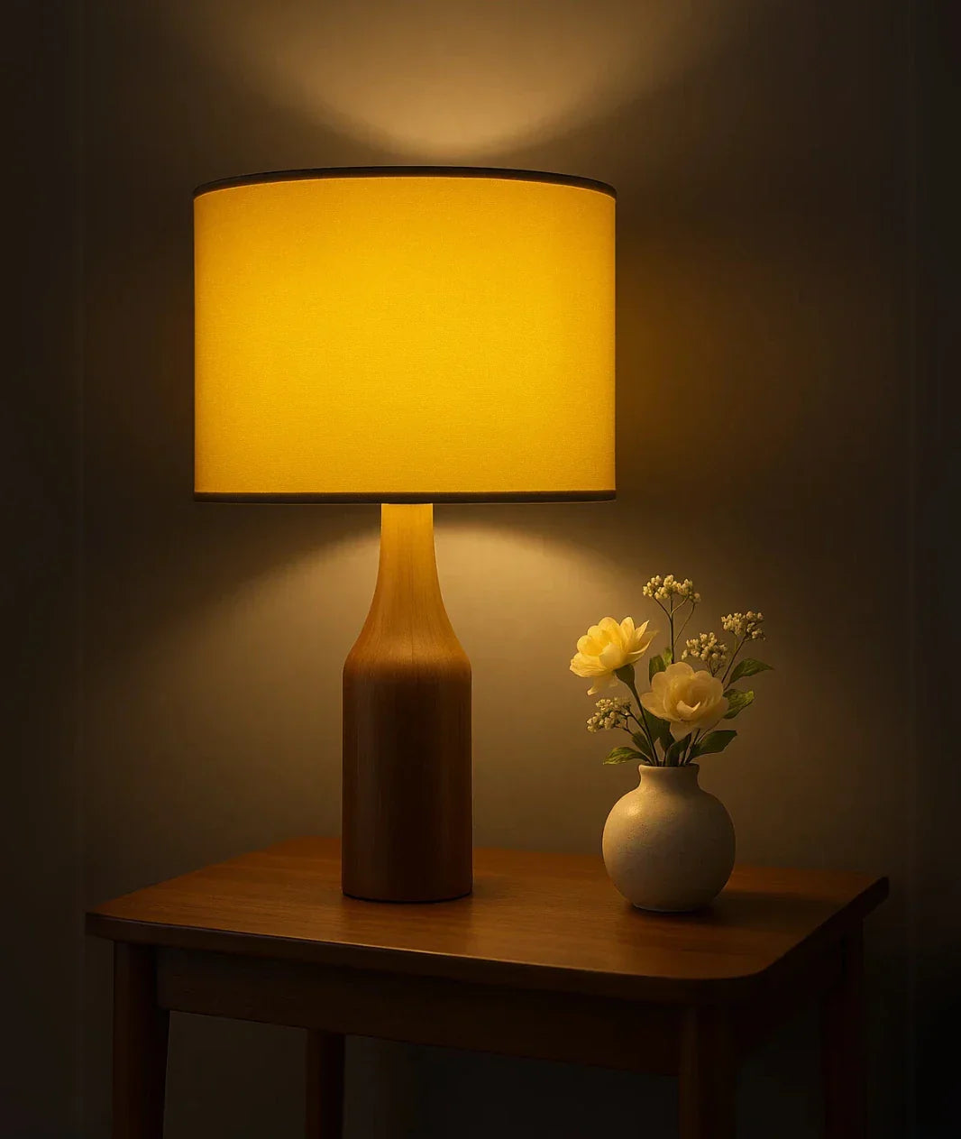 Vector Wooden Bedside Table Lamp