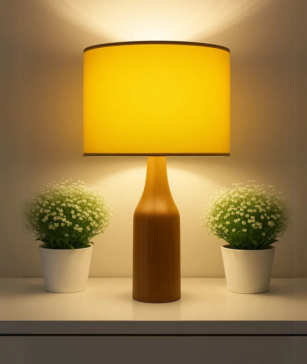 Vector Wooden Bedside Table Lamp