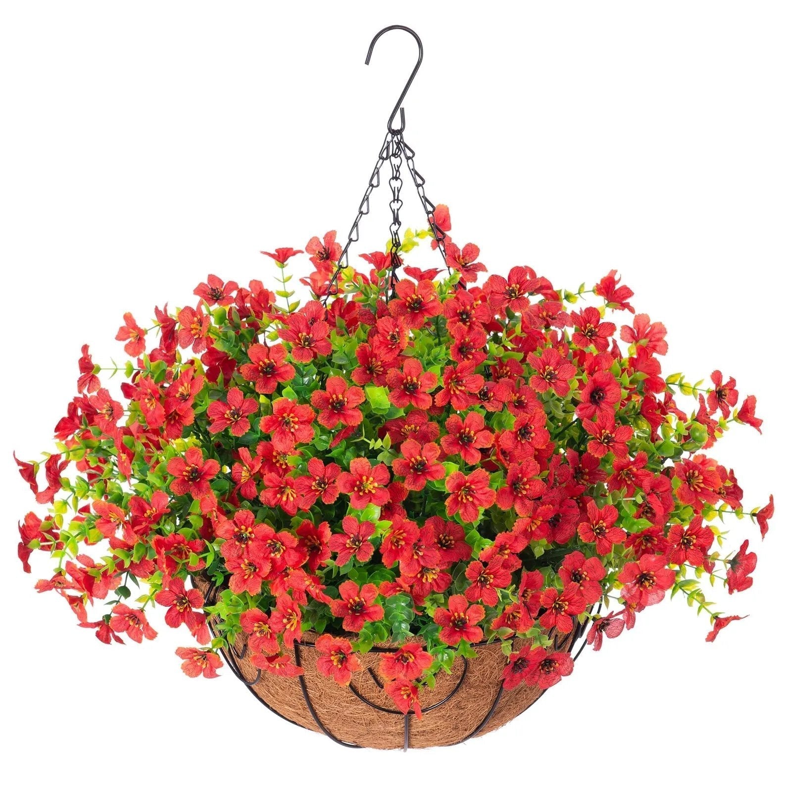 FREE SHIPPING!🔥Simulated Hanging Flower Basket 🌸No Watering💧. No Wilting. Just Perfect Blooms.