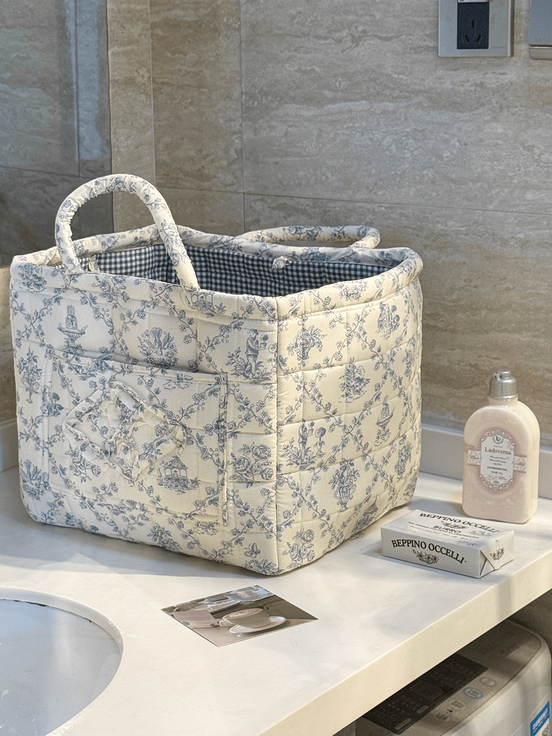 Car storage basket with handle - foldable washable storage basket and multi-purpose fabric box